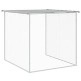 vidaXL Poulailler avec toit gris clair 203x98x90 cm acier galvanisé