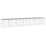 vidaXL Poulailler avec toit gris clair 603x98x90 cm acier galvanisé