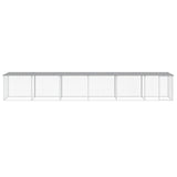 vidaXL Poulailler avec toit gris clair 603x98x90 cm acier galvanisé