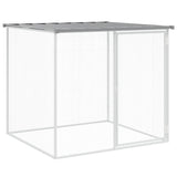 vidaXL Poulailler avec toit gris clair 603x98x90 cm acier galvanisé