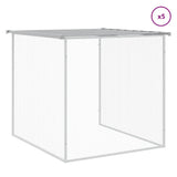 vidaXL Poulailler avec toit gris clair 603x98x90 cm acier galvanisé
