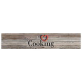 vidaXL Tapis de cuisine lavable impression cuisine gris 60x300 cm