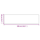 vidaXL Tapis de couloir aspect sisal argenté 80x300 cm