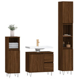 vidaXL Ensemble de meubles de salle de bain 3 pcs Chêne marron
