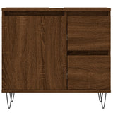 vidaXL Ensemble de meubles de salle de bain 3 pcs Chêne marron
