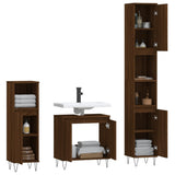 vidaXL Ensemble de meubles de salle de bain 3 pcs Chêne marron