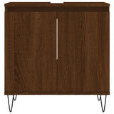 vidaXL Ensemble de meubles de salle de bain 3 pcs Chêne marron