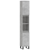 vidaXL Ensemble de meubles de salle de bain 3 pcs gris béton