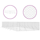 vidaXL Chenil d'extérieur pour chiens argenté 6x14x2 m acier galvanisé