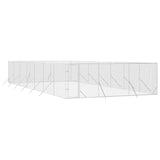 vidaXL Chenil d'extérieur pour chiens argenté 6x14x2 m acier galvanisé