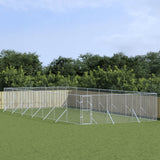 vidaXL Chenil d'extérieur pour chiens argenté 6x14x2 m acier galvanisé