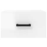 vidaXL Table de chevet murale blanc brillant 35x35x20 cm