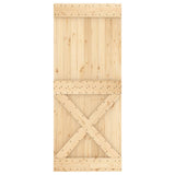 vidaXL Porte coulissante et kit de quincaillerie 85x210 cm pin massif