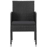 vidaXL Ensemble à manger de jardin 5 pcs noir résine tressée et acier