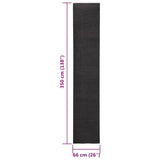 vidaXL Tapis en sisal pour griffoir noir 66x350 cm
