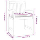 vidaXL Ensemble à manger de jardin 7 pcs Bois d'acacia solide