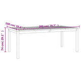 vidaXL Ensemble à manger de jardin 7 pcs Bois d'acacia solide